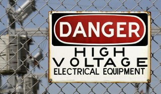 High Voltage warning sign