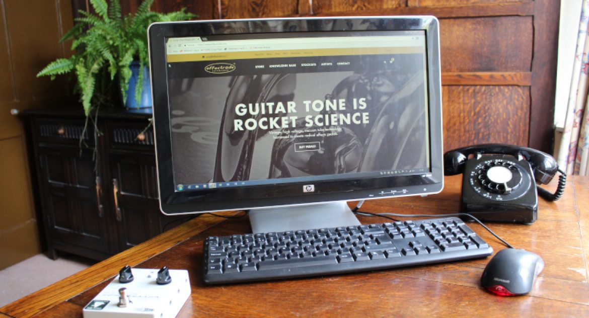 Computer screen showing effectrode new website