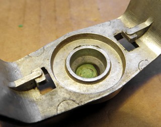 Worn thrust bearing
