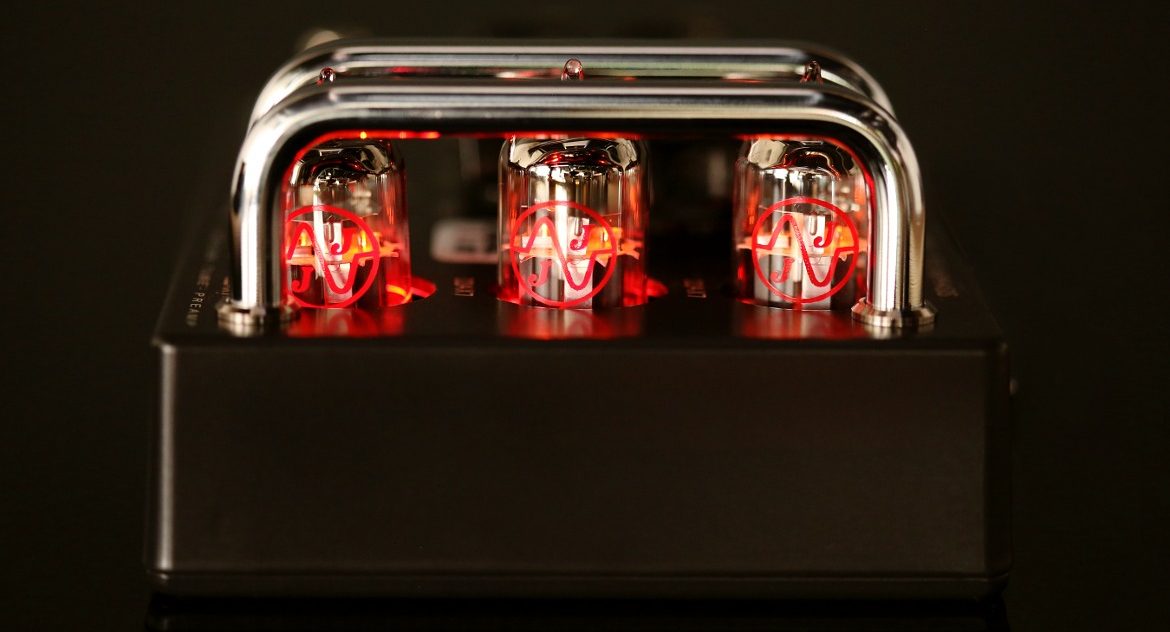 Blackbird tube preamp with tubes glowing