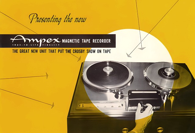 Ampex magnetic tape recorder