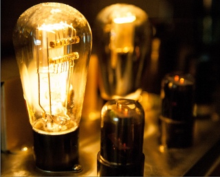 Glowing vacuum tubes