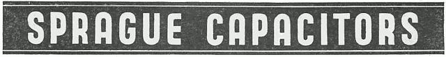 Sprague Capacitors